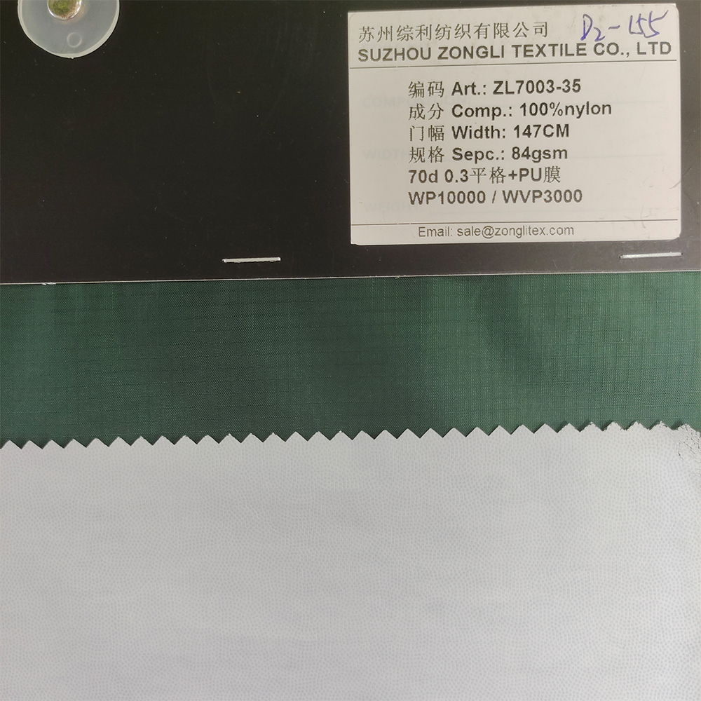 Nylon ribstop 70D 0,3 + membrane PU